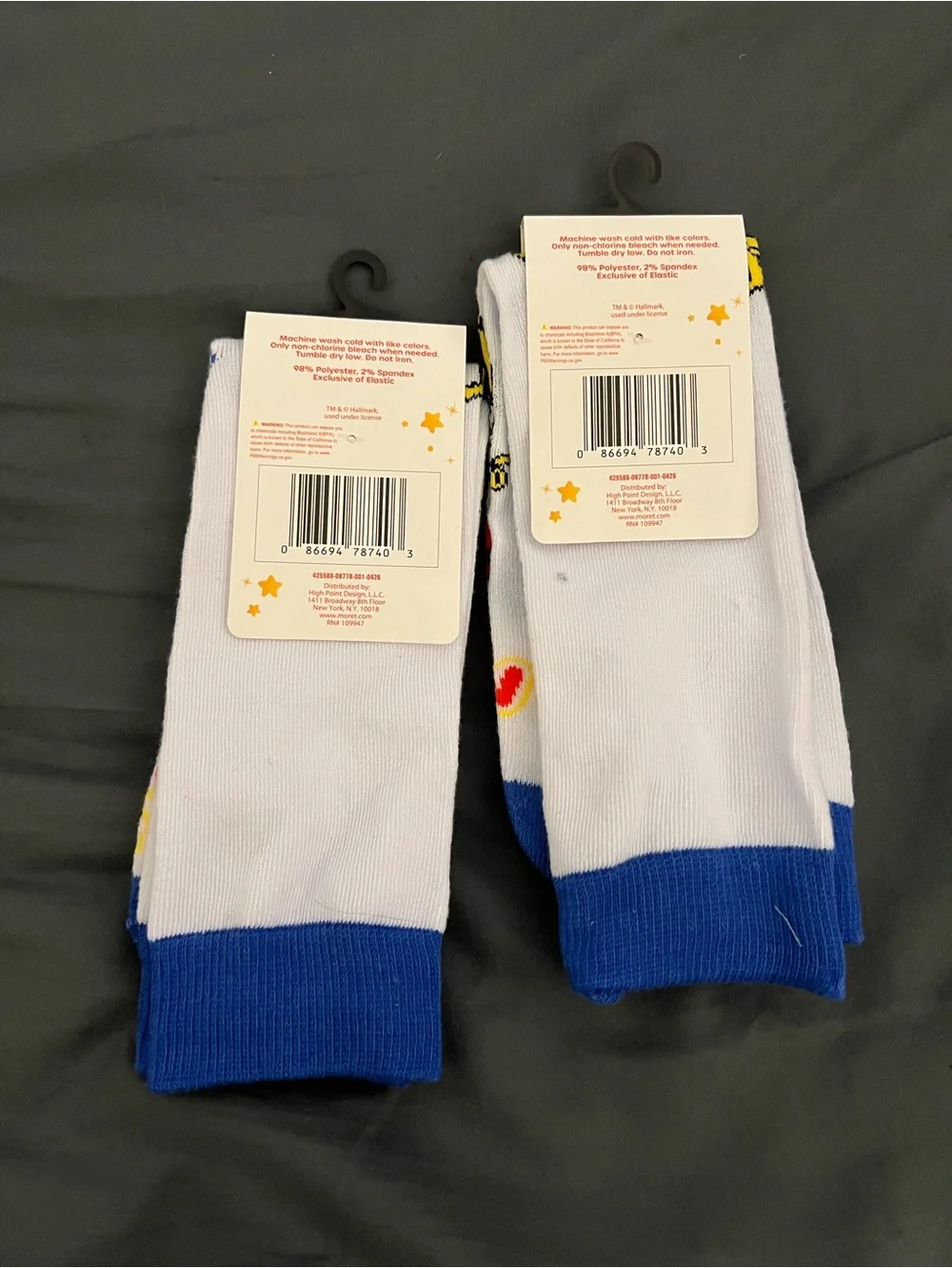 Rainbow Brite 2 pairs of socks New